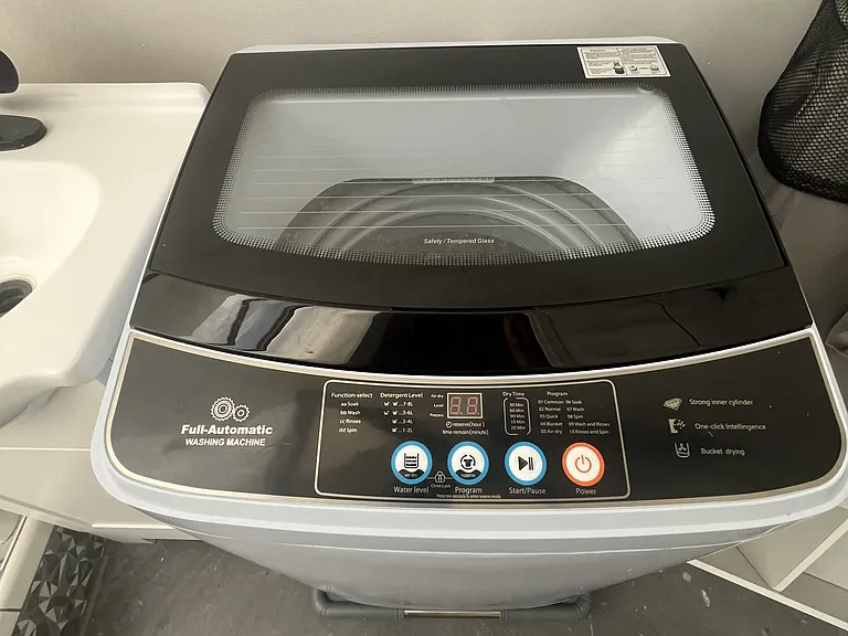 New, medium capacity washing machine.