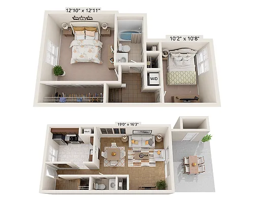 Floor plan Two Bedroom B1.5