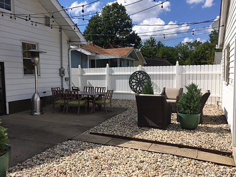 Fully fenced back yard