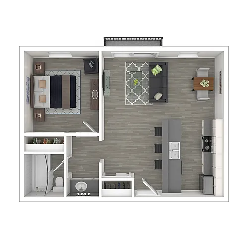 Floor plan One Bedroom - Unavailable