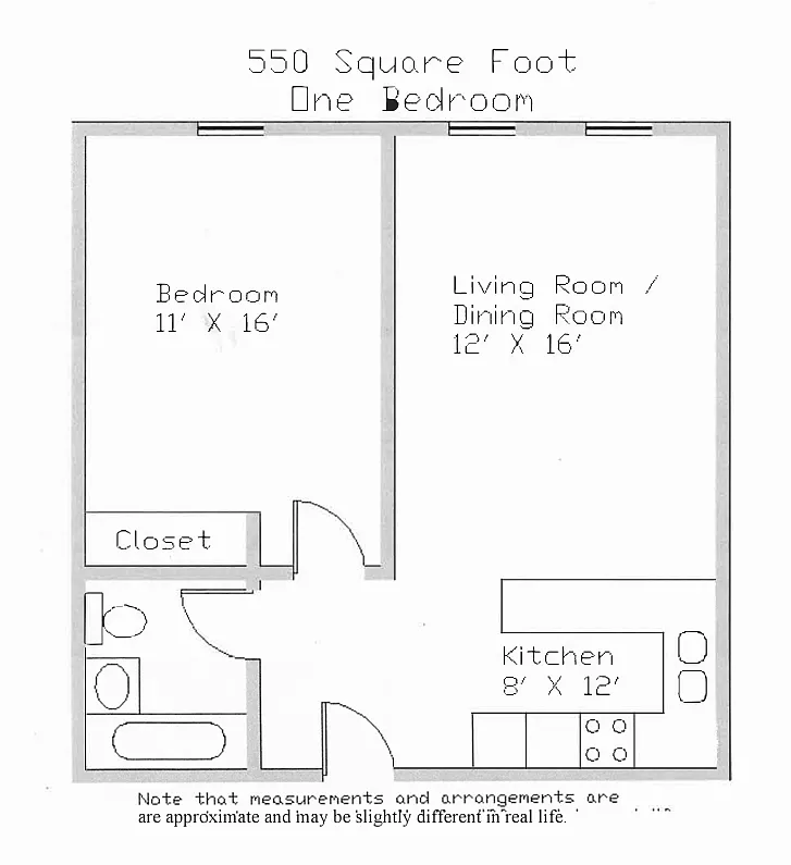 Floor plan 1 Bedroom