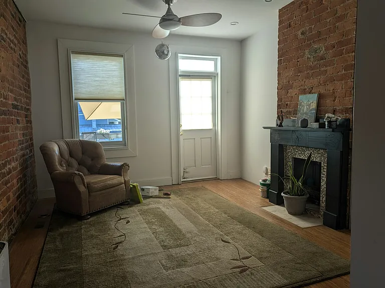 sitting room with deck door