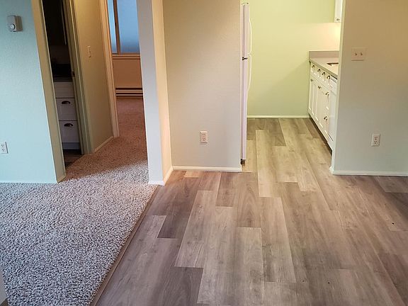 Kitchen, Hall to bedroom and bath