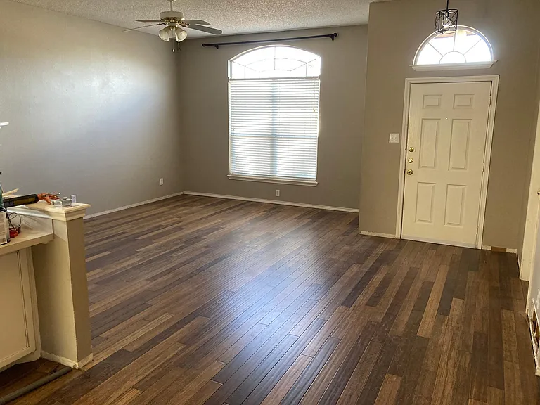 Living room with hardwood floors