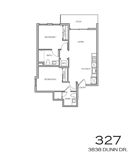 Floor plan 2 Bedrooms with Balcony