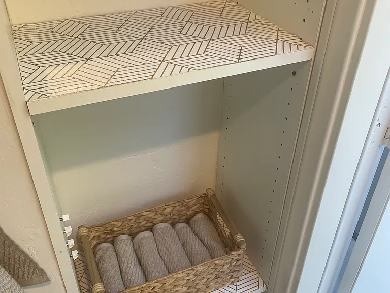 Shelves and mirror