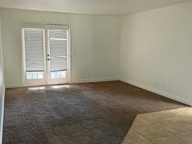 Living room - View of French doors to patio