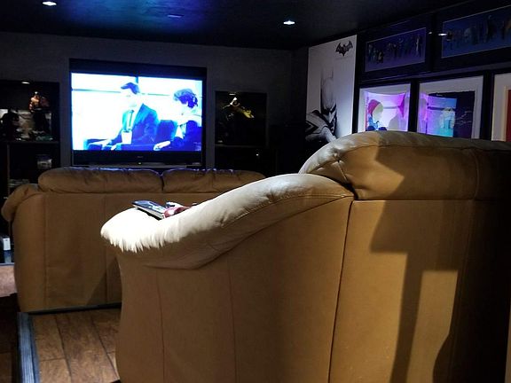 Media room wired for surround sound