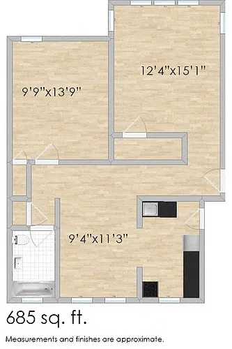 Floor plan 109 S. Harvey E+W & 111 S. Harvey W