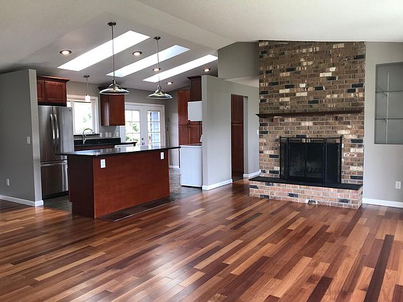 Kitchen overlooking the living room