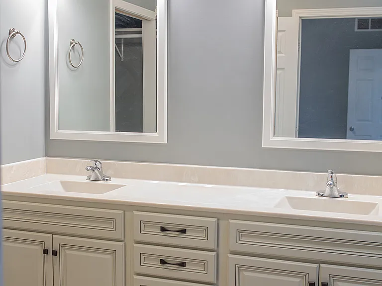 Primary Bathroom with double sinks