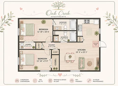 Floor plan Two bedroom