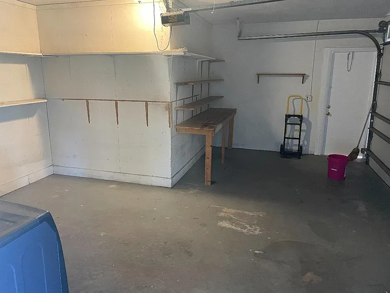Garage with automatic opener - Attic storage as well