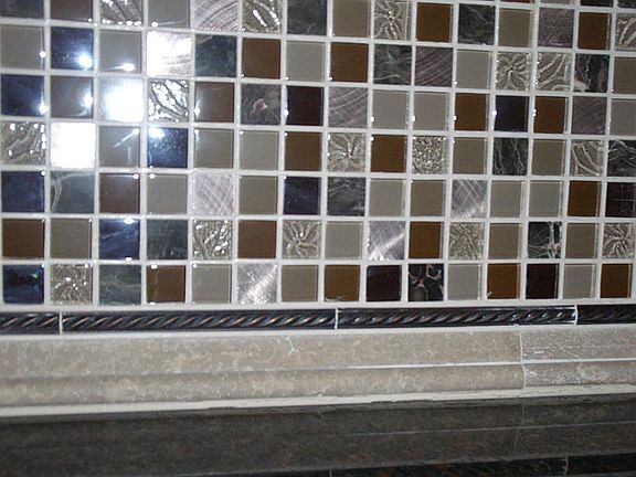 1" tile backsplash