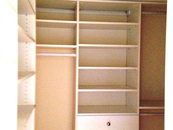 Walk-in closet with built-ins