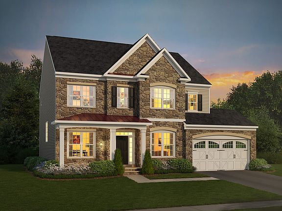 Elevation 2 of the Kensington a single family home design by Brookfield Residential at Waterford Man