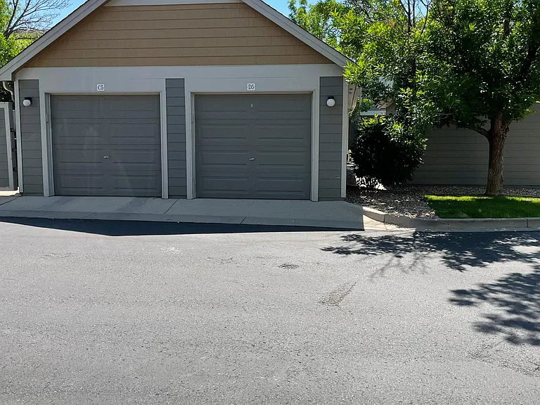 Garage directly across from condo!