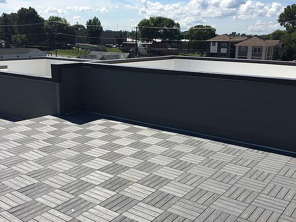 Rooftop terrace access from third floor patio