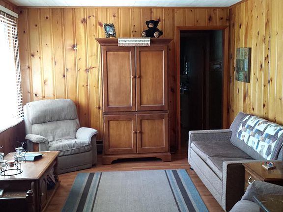 knotty pine living room