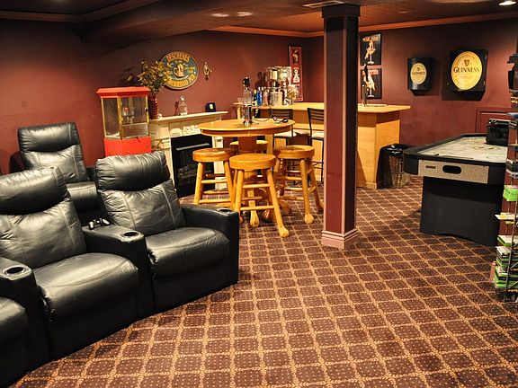 Home Theater with Bar