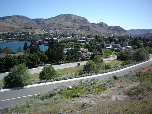 Looking northeast toward downtown Chelan. Looking at Peterson Pl. and 97A.