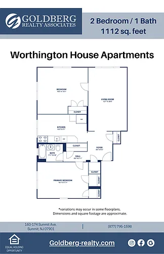Floor plan Two Bedroom-One Bath