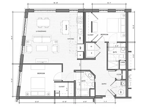 Floor plan 2BR-Corner-B