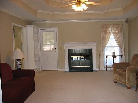 Large Family Room, Double Trey Ceiling, Fireplace