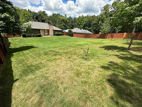 Large fenced backyard
