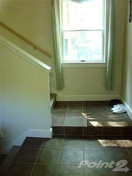 Split showing upstairs to main floor and downstairs to finished basement