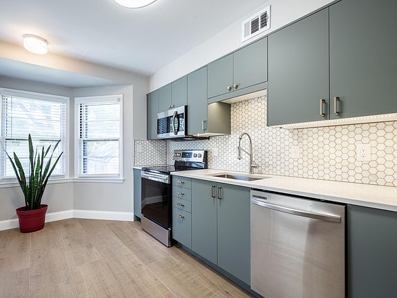 Fully remodeled kitchen featuring stainless steel appliances.