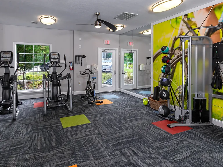Skip the gym commute and enjoy 24/7 access to premium equipment in a bright, modern space right inside the community.