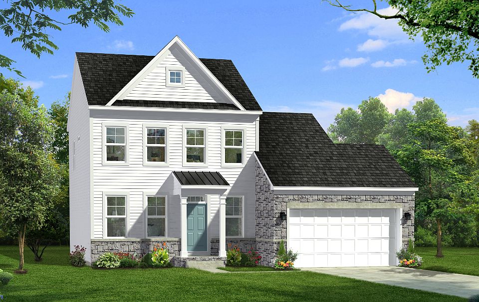 Elevation 4 of the Cypress II Single Family Home by DRB Homes at Huntfield.