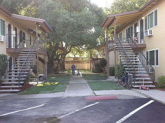 Small community, family oriented fourplex buildings