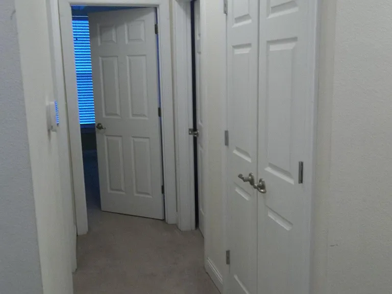 Upstairs hall closet to the right.