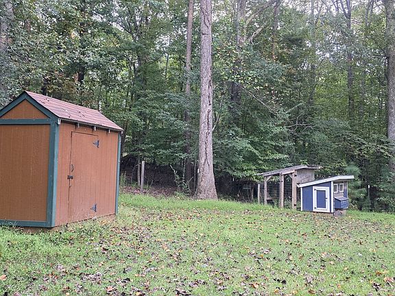 Utility shed, chicken coop and playset