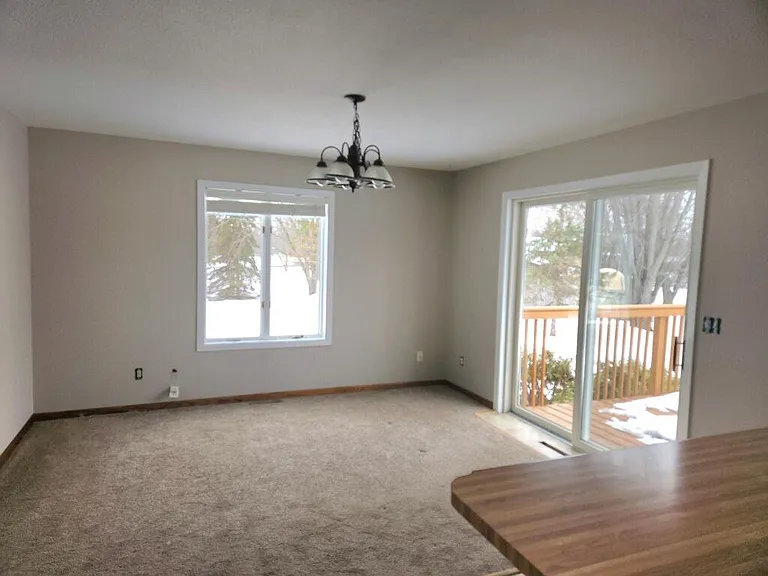 Dining room with deck access.