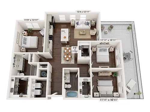 Floor plan C1Alt1