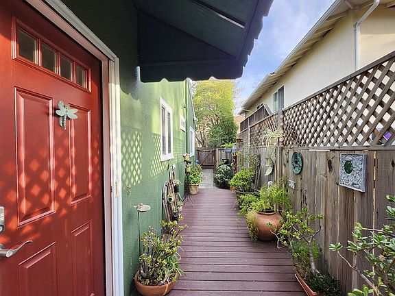 looking from front door to private entry gate