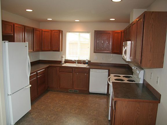 View from dining room into kitchen