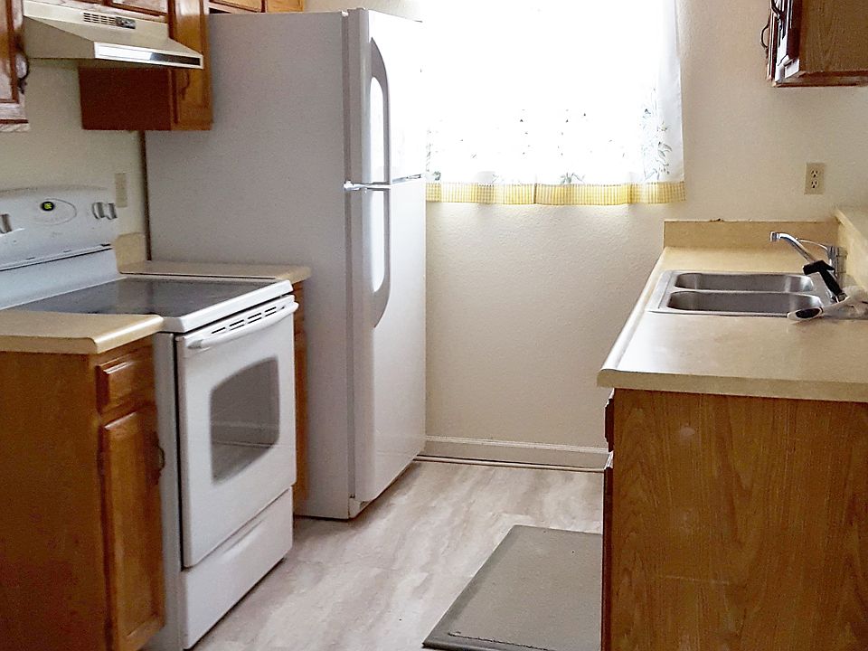 Bright sunny galley kitchen