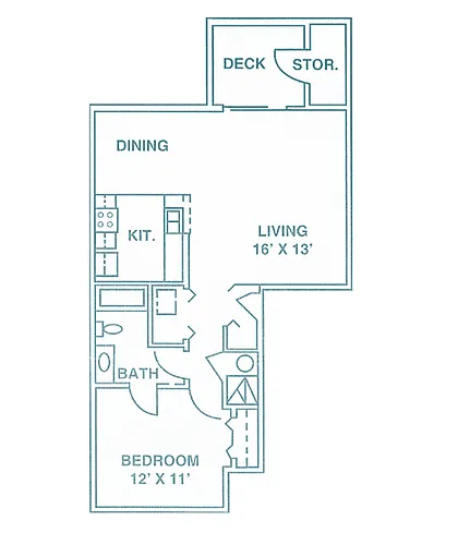 Floor plan 1-Bedroom