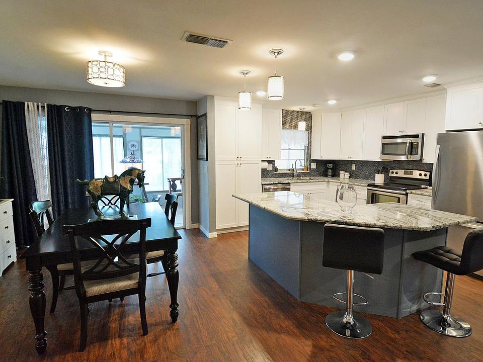 Large island in remodeled kitchen