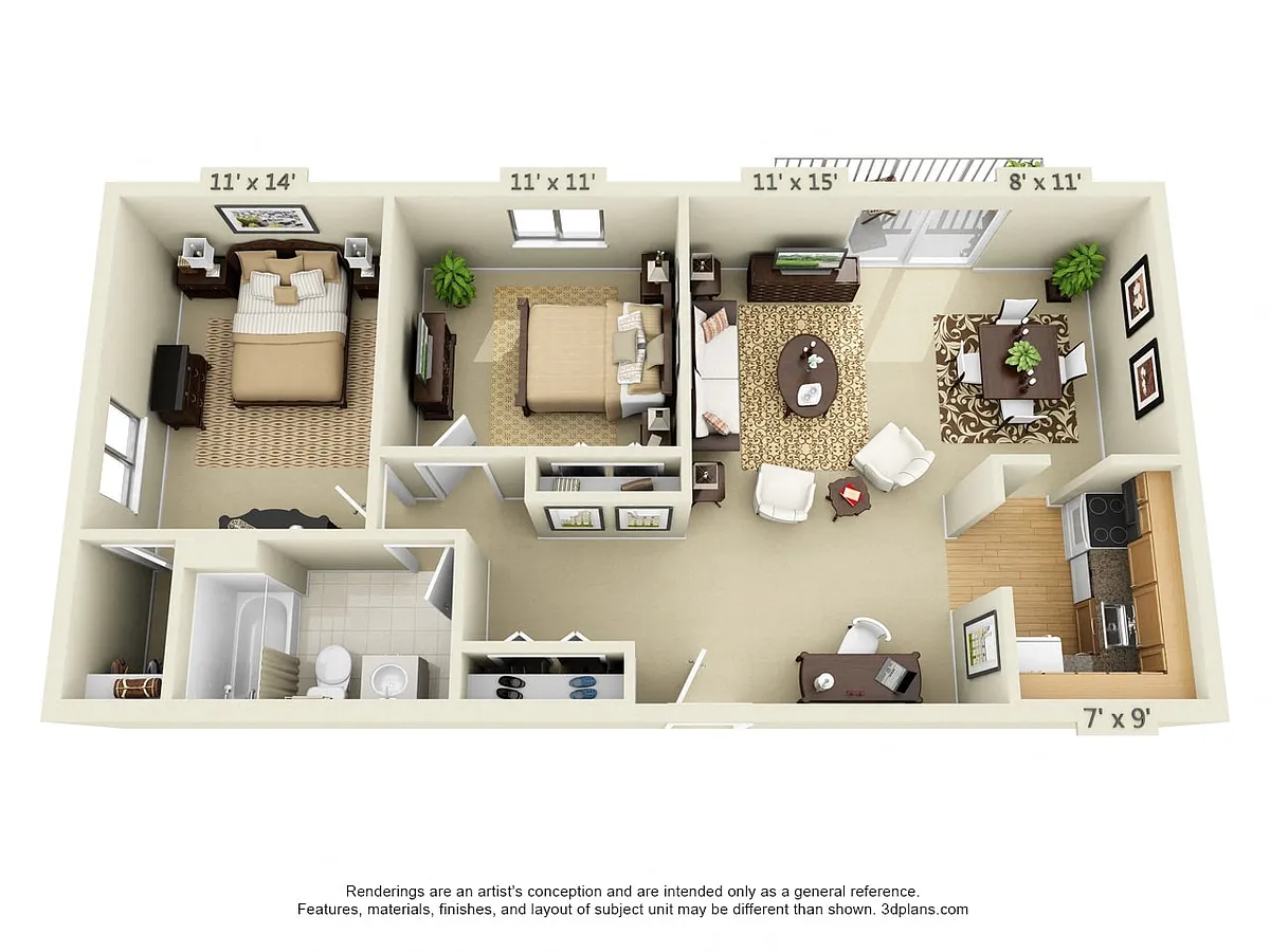 Floor plan 2 Bedroom