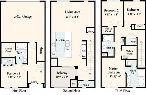 Floor plan The Townhomes - Plan 6