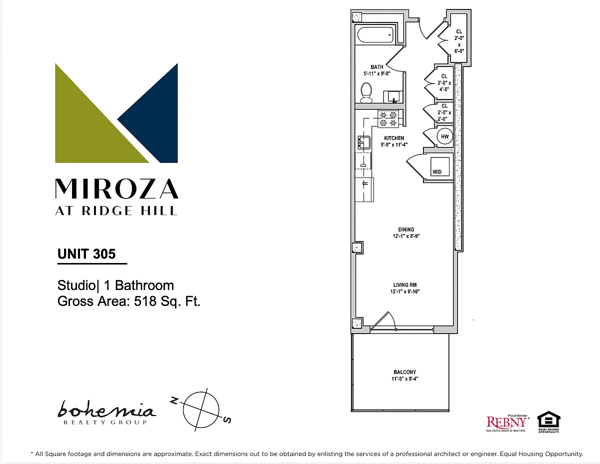 Floor plan Studio 05 Line - Balcony