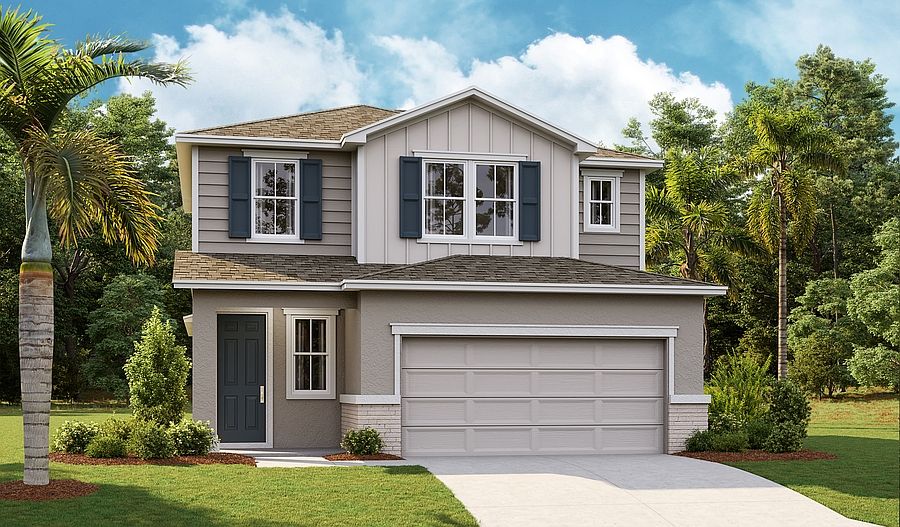 The Lynwood Elevation B Optional Stone
