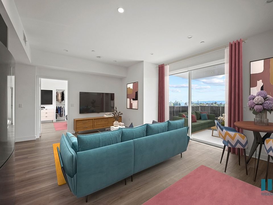 Bright Living Room with Vinyl Flooring, Recessed Lighting, and Large-Size Patio - Sherman Floor Plan