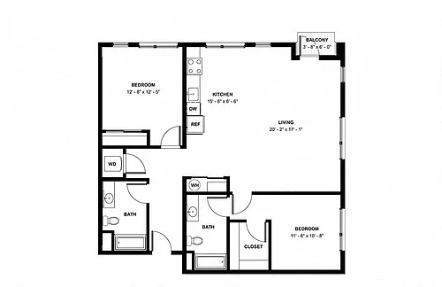 Floor plan 2-2C