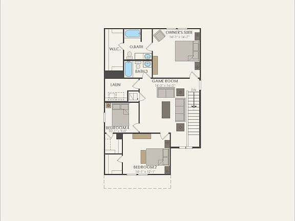 Second Floor 4 br 3 ba